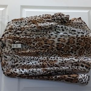 animal print blouse